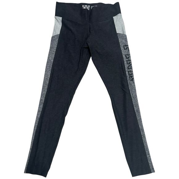 Victoria's Secret PINK Ultimate Sport Gray Leggings Size M Athletic Pockets Logo - Picture 1 of 8